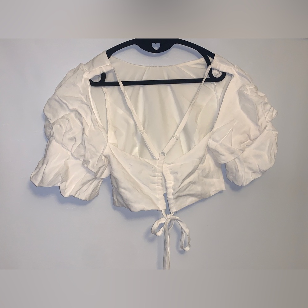 Open back white crop top - New Talulah